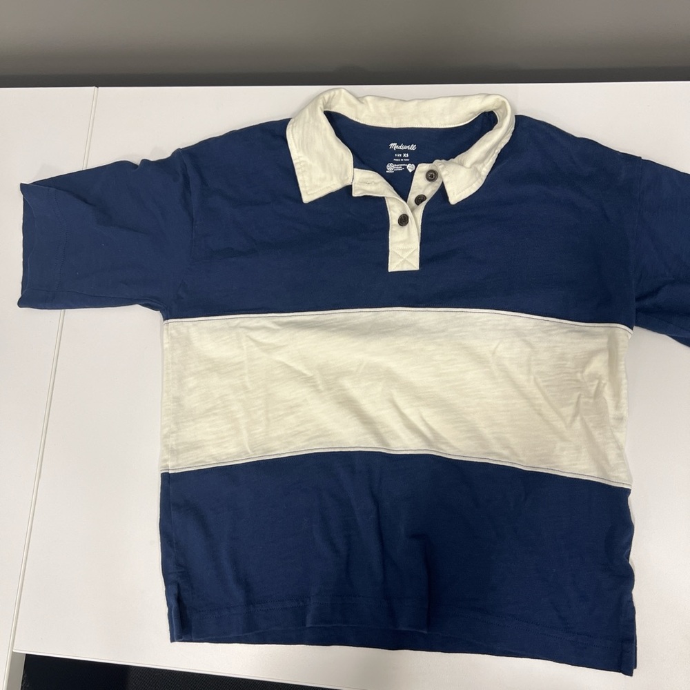 Madewell boxy cropped polo shirt Sz XS. Worn 1x.